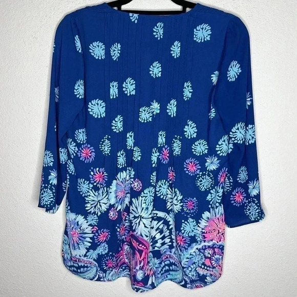 Lilly Pulitzer Marilina Tunic Top Gypsea sz XS - Picture 3 of 5